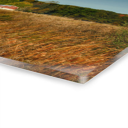 U R There Photography Murphy Lake Road Hidden Red Rustic Farmhouse Acrylic Wall Print