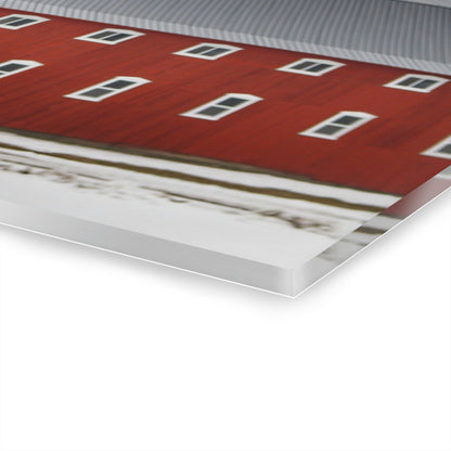 U R There Photography Hollow Corners Red Tree Silo II Rustic Farmhouse Acrylic Wall Print