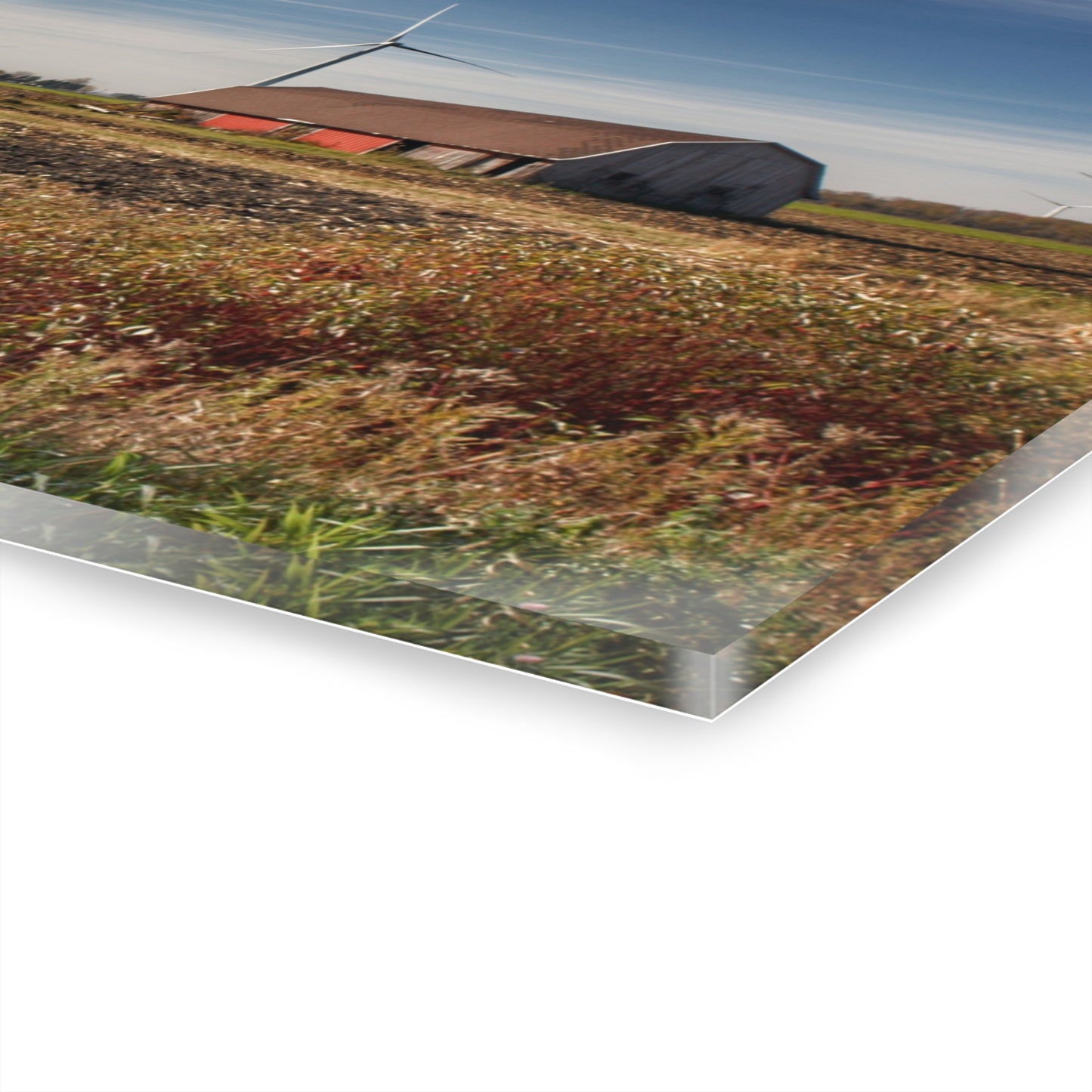 U R There Photography Darbee Red and Silo Rustic Farmhouse Acrylic Wall Print