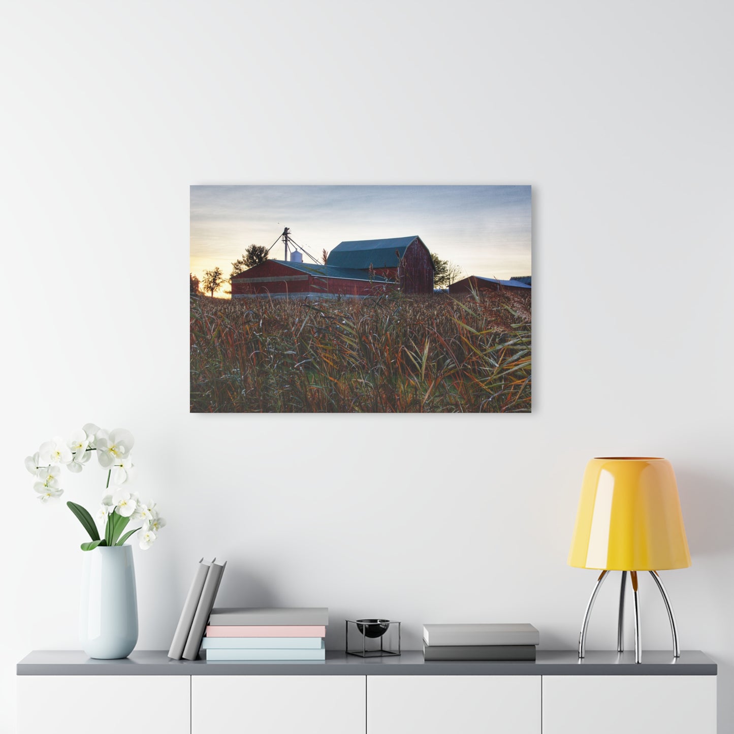 U R There Photography Haines Road Hidden Reds Rustic Farmhouse Acrylic Wall Print