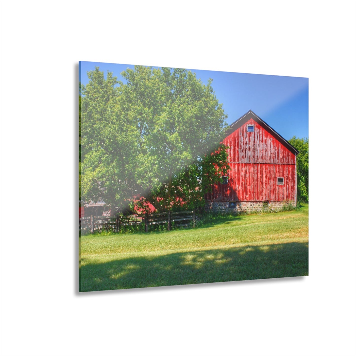 U R There Photography Five Lakes Red IV Rustic Farmhouse Acrylic Wall Print