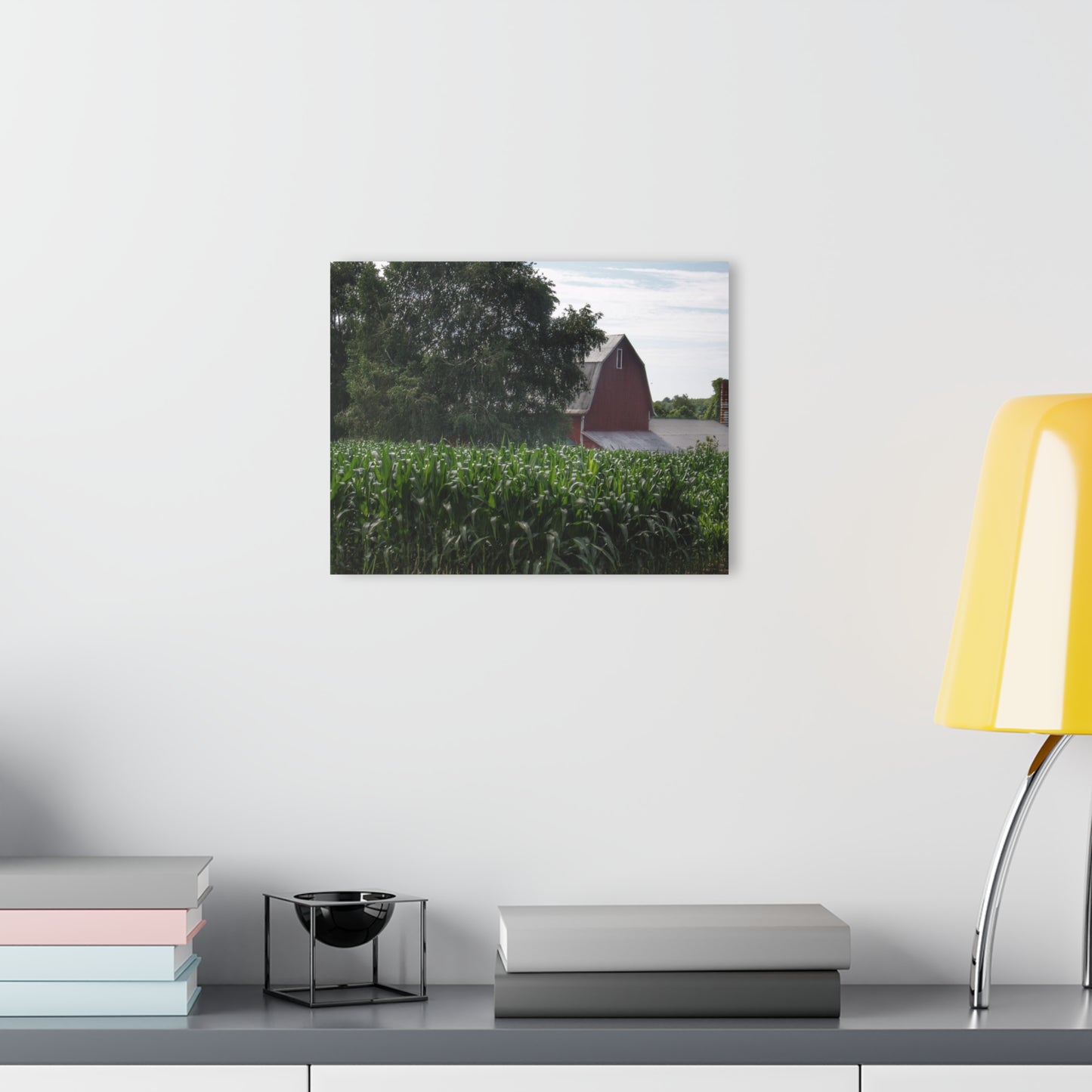 U R There Photography Above the Corn on Piersonville Road III Rustic Farmhouse Acrylic Wall Print
