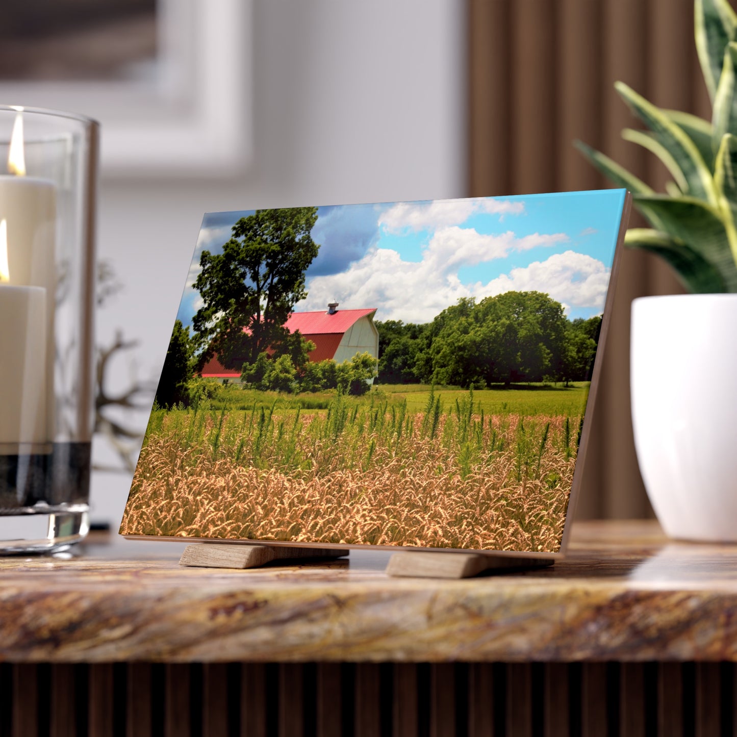 U R There Photography Northern White Rustic Farmhouse Decorative Ceramic Tile