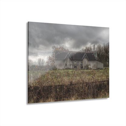 U R There Photography Green Road Grey Rustic Farmhouse Acrylic Wall Print