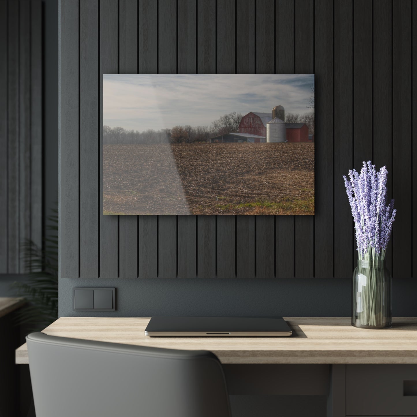 U R There Photography Cumber Road Red II Rustic Farmhouse Acrylic Wall Print
