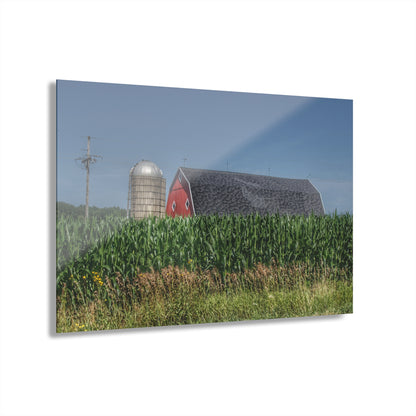 U R There Photography North Lake Pleasant Red Above the Corn Rustic Farmhouse Acrylic Wall Print