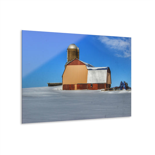 U R There Photography Bay City - Forestville Beige Barn Rustic Farmhouse Acrylic Wall Print