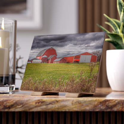 U R There Photography Castle Road Reds Rustic Farmhouse Decorative Ceramic Tile