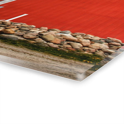 U R There Photography Darbee Red Rustic Farmhouse Acrylic Wall Print