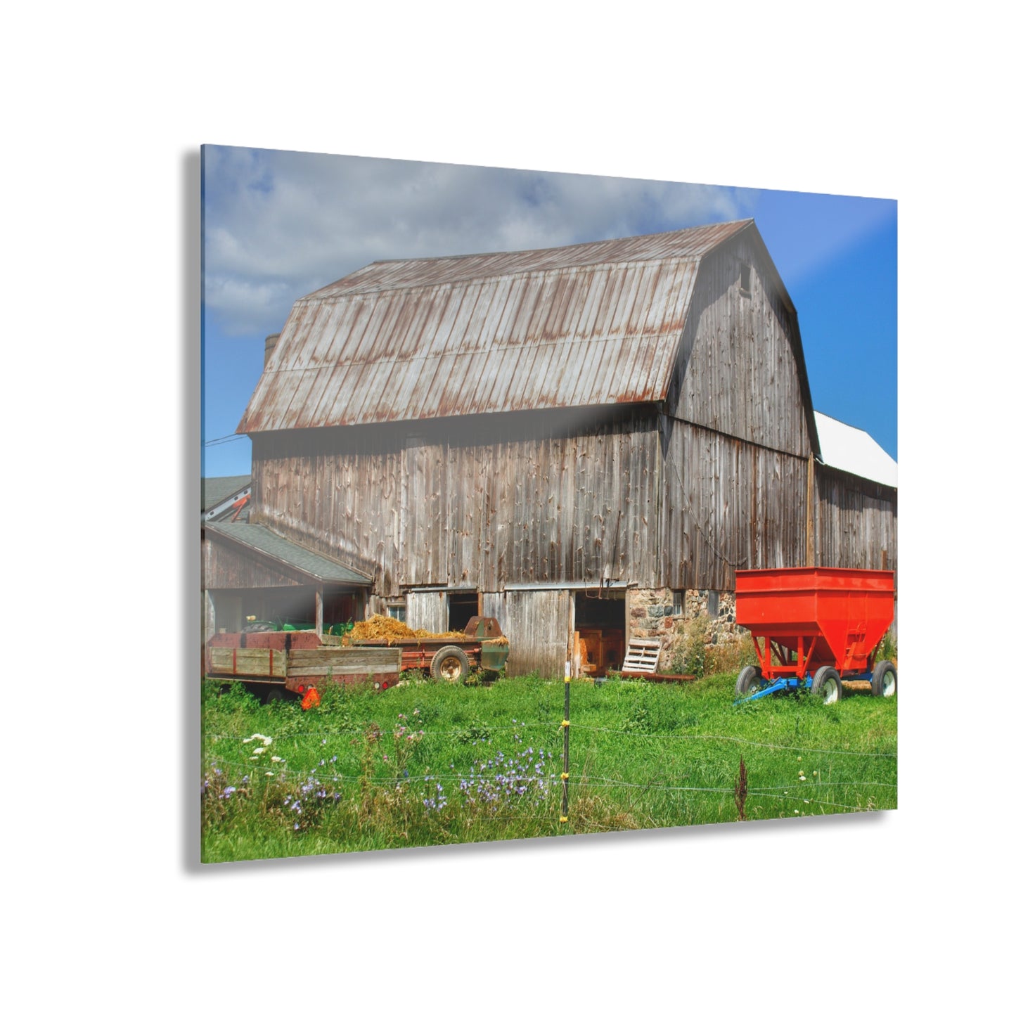 U R There Photography Kings Mill Grey Rustic Farmhouse Acrylic Wall Print