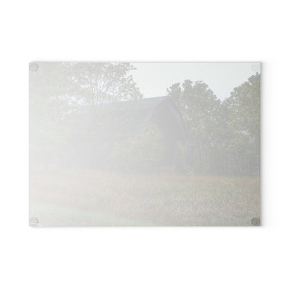 U R There Photography Metamora Road Grey Rustic Farmhouse Tempered-Glass Cutting Board