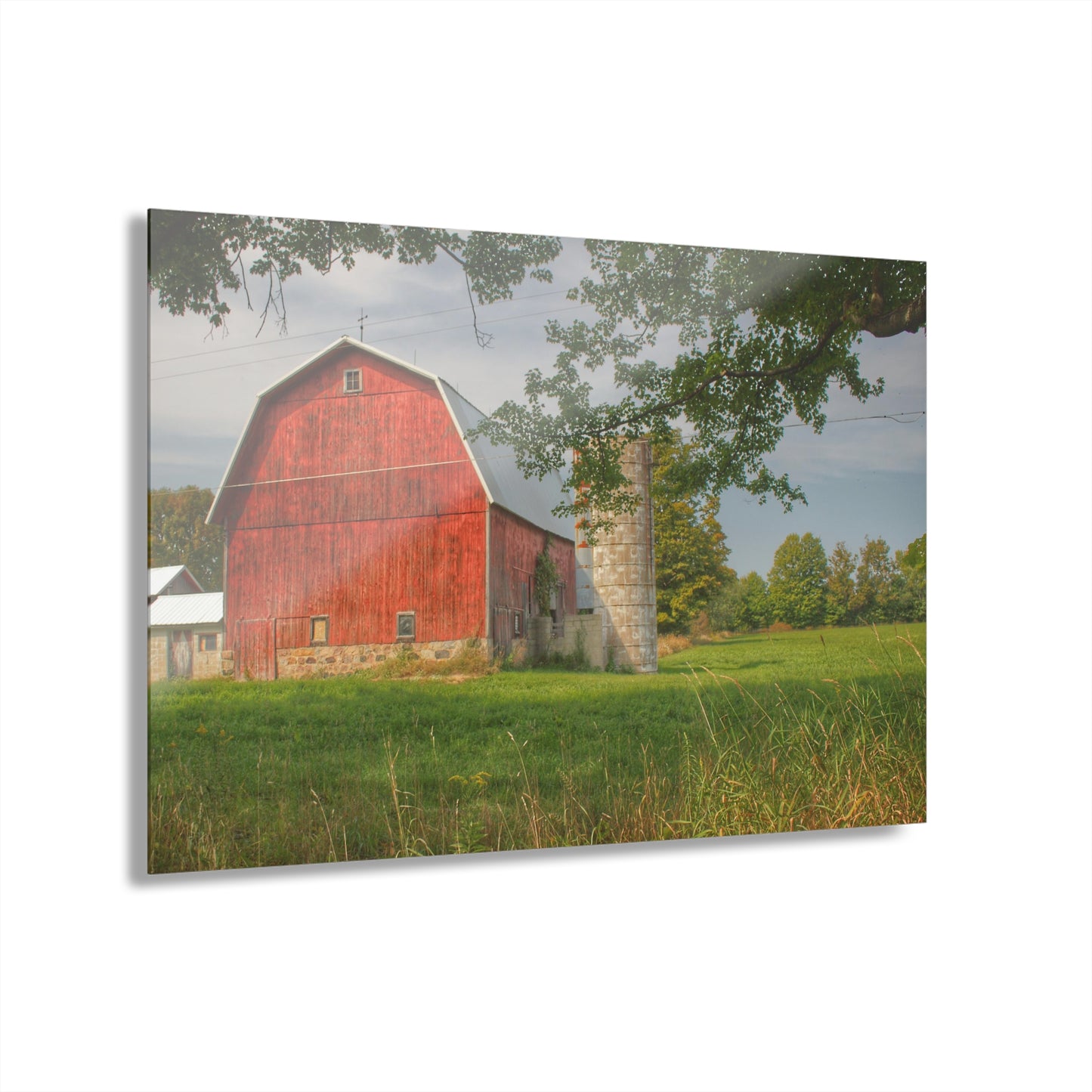 U R There Photography Crawford Road Red I Rustic Farmhouse Acrylic Wall Print