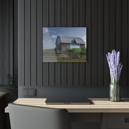 U R There Photography Harris Road Grey Rustic Farmhouse Acrylic Wall Print