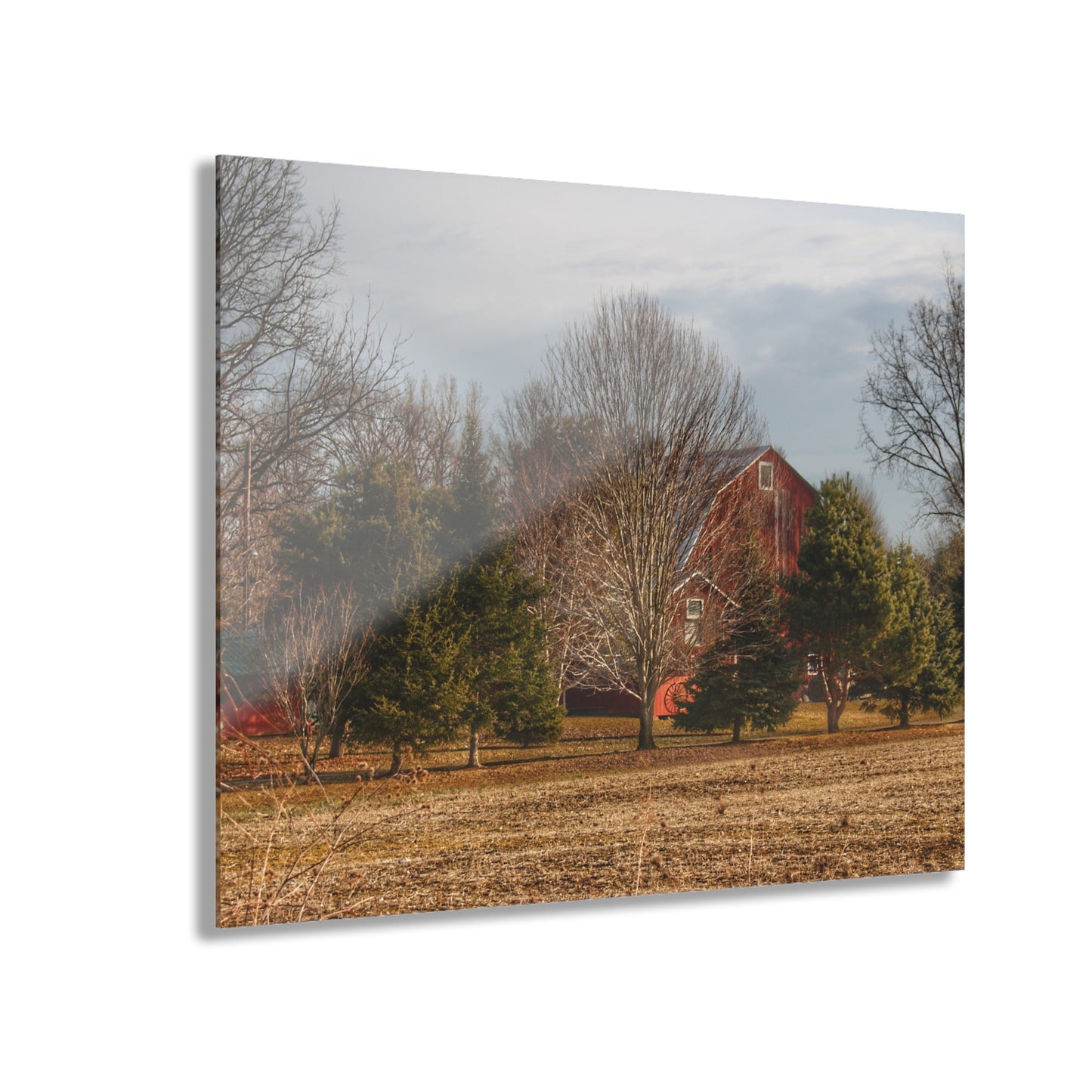 U R There Photography Irish Road Hidden Red Rustic Farmhouse Acrylic Wall Print