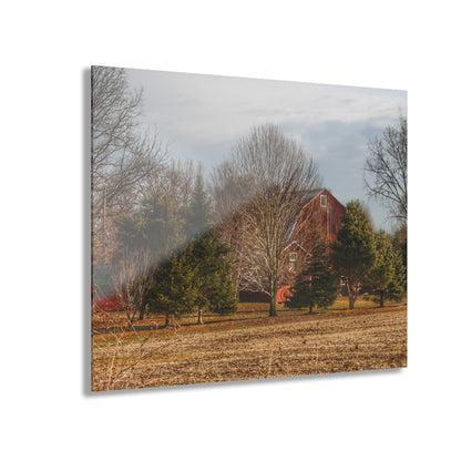 U R There Photography Irish Road Hidden Red Rustic Farmhouse Acrylic Wall Print