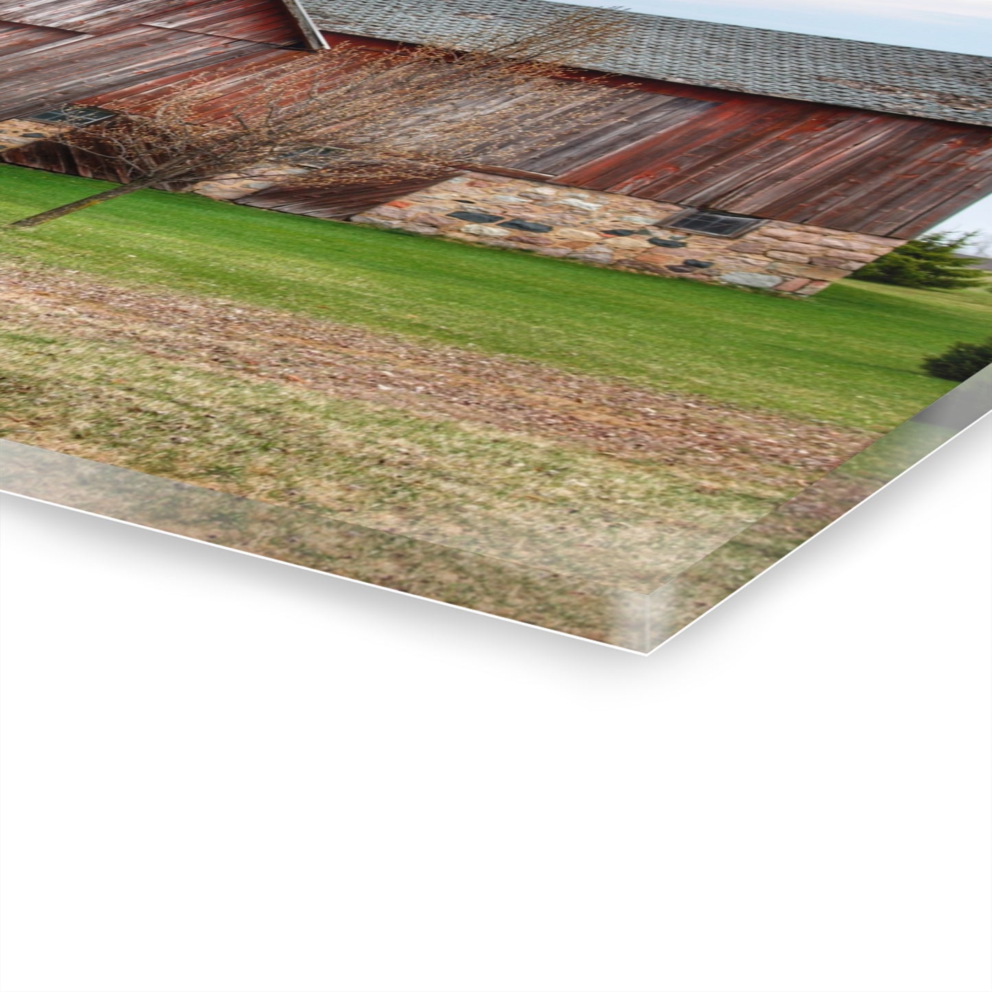 U R There Photography Millington Road Stone Grey Rustic Farmhouse Acrylic Wall Print