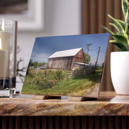 U R There Photography Castle Road Cow Barn I Rustic Farmhouse Decorative Ceramic Tile