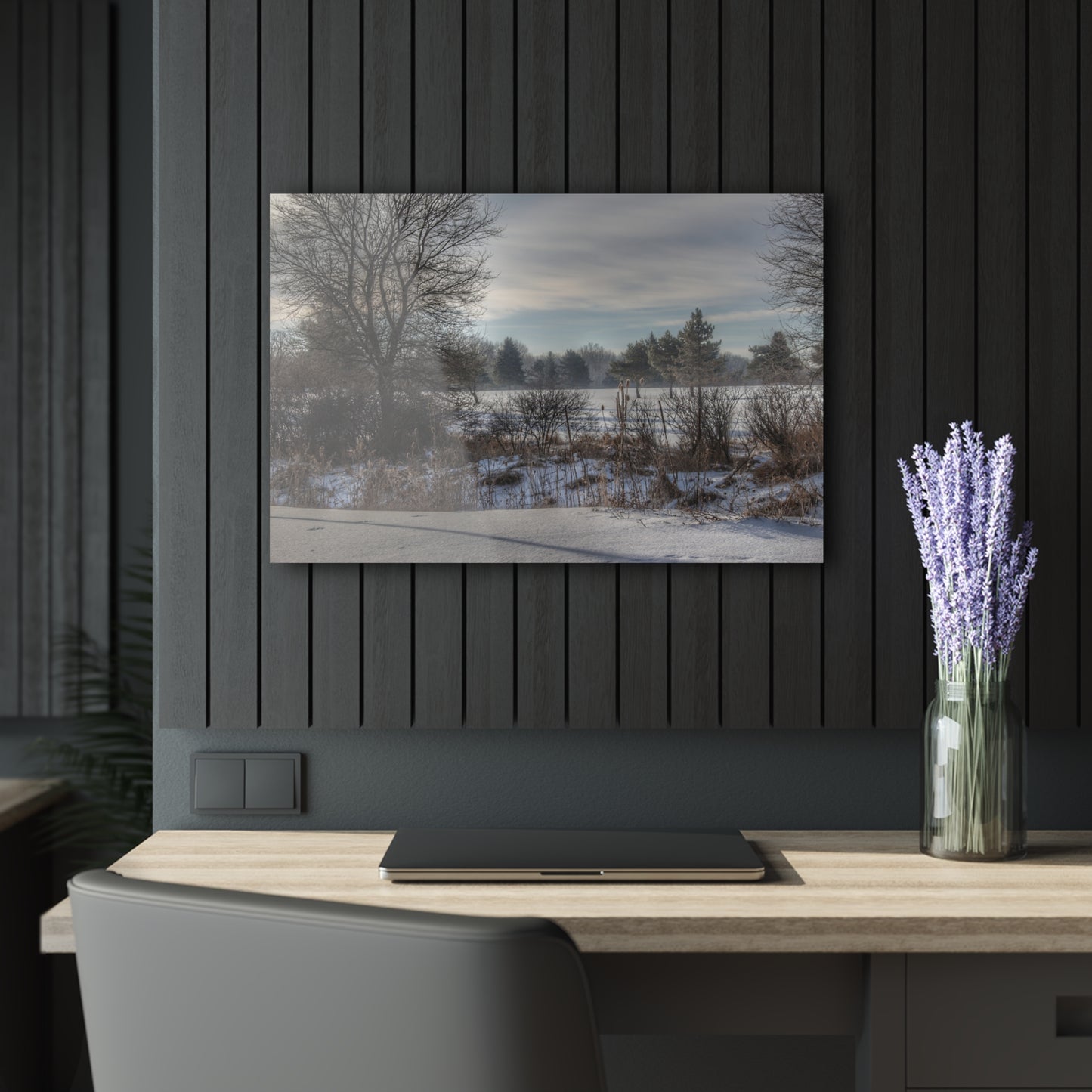 U R There Photography Winter in Mayfield Rustic Farmhouse Acrylic Wall Print