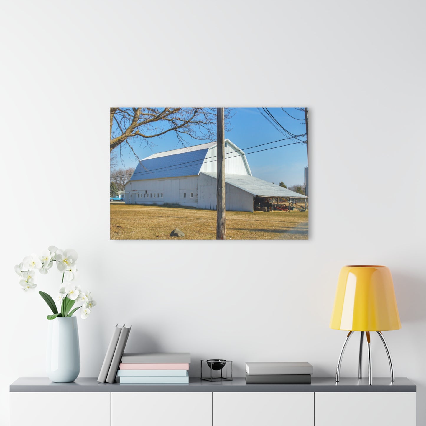 U R There Photography Wolcott White Rustic Farmhouse Acrylic Wall Print