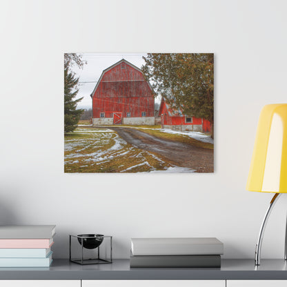 U R There Photography West Barnes Lake Reds Rustic Farmhouse Acrylic Wall Print