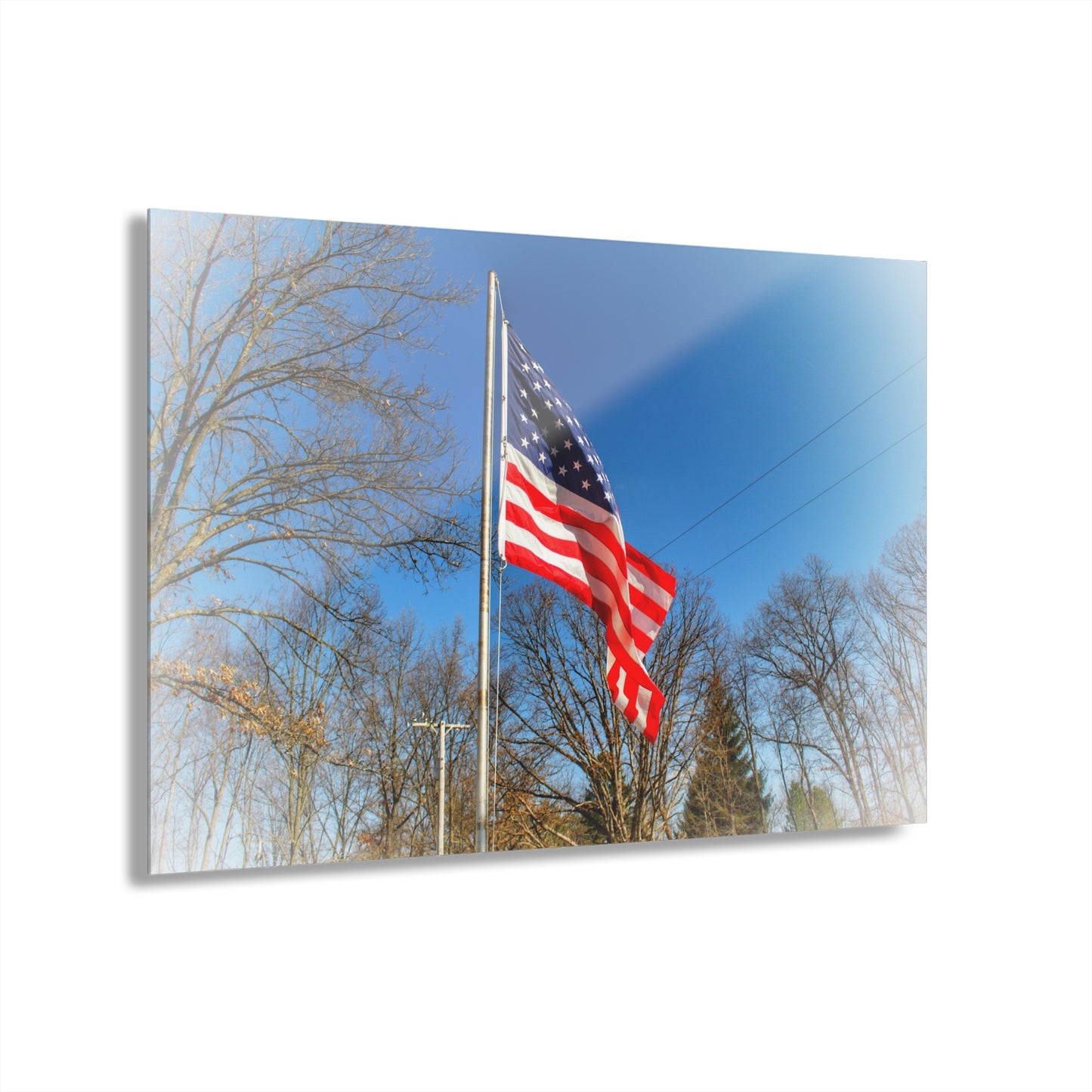 U R There Photography Our Grand Old Flag Rustic Farmhouse Acrylic Wall Print