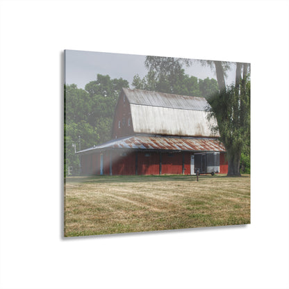 U R There Photography West Hurd Road Red Rustic Farmhouse Acrylic Wall Print
