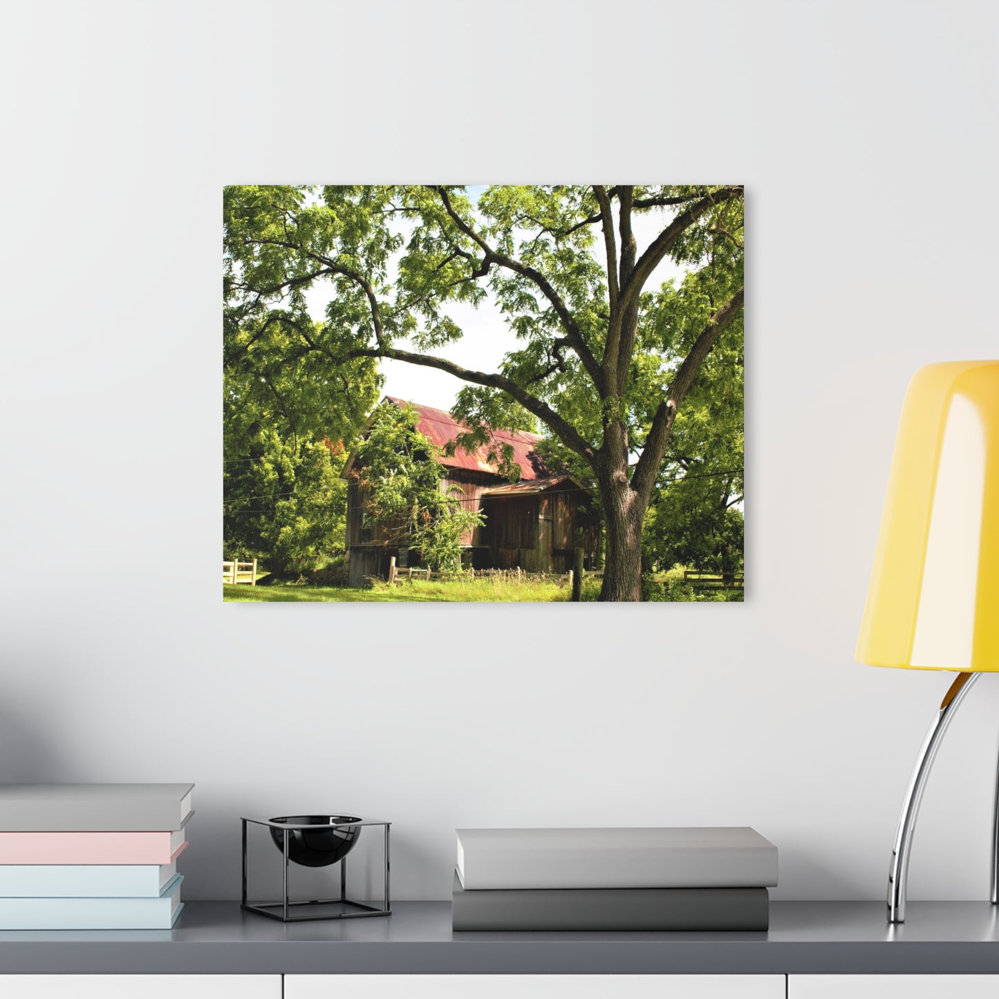 U R There Photography Oxford Rusted Red II Rustic Farmhouse Acrylic Wall Print