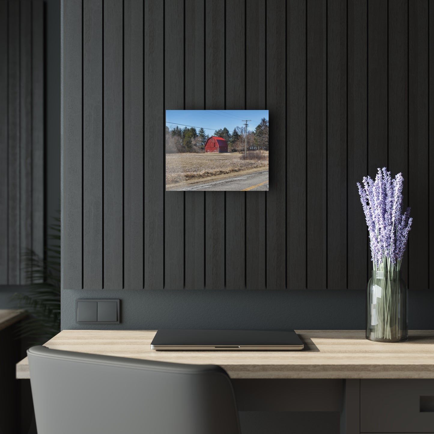 U R There Photography Maple Grove Little Red Rustic Farmhouse Acrylic Wall Print