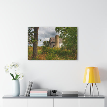 U R There Photography Hill Road Roadside Grey III Rustic Farmhouse Acrylic Wall Print