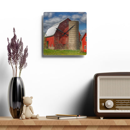Rustic Farmhouse Wall Clock featuring McDowell Road Reds II