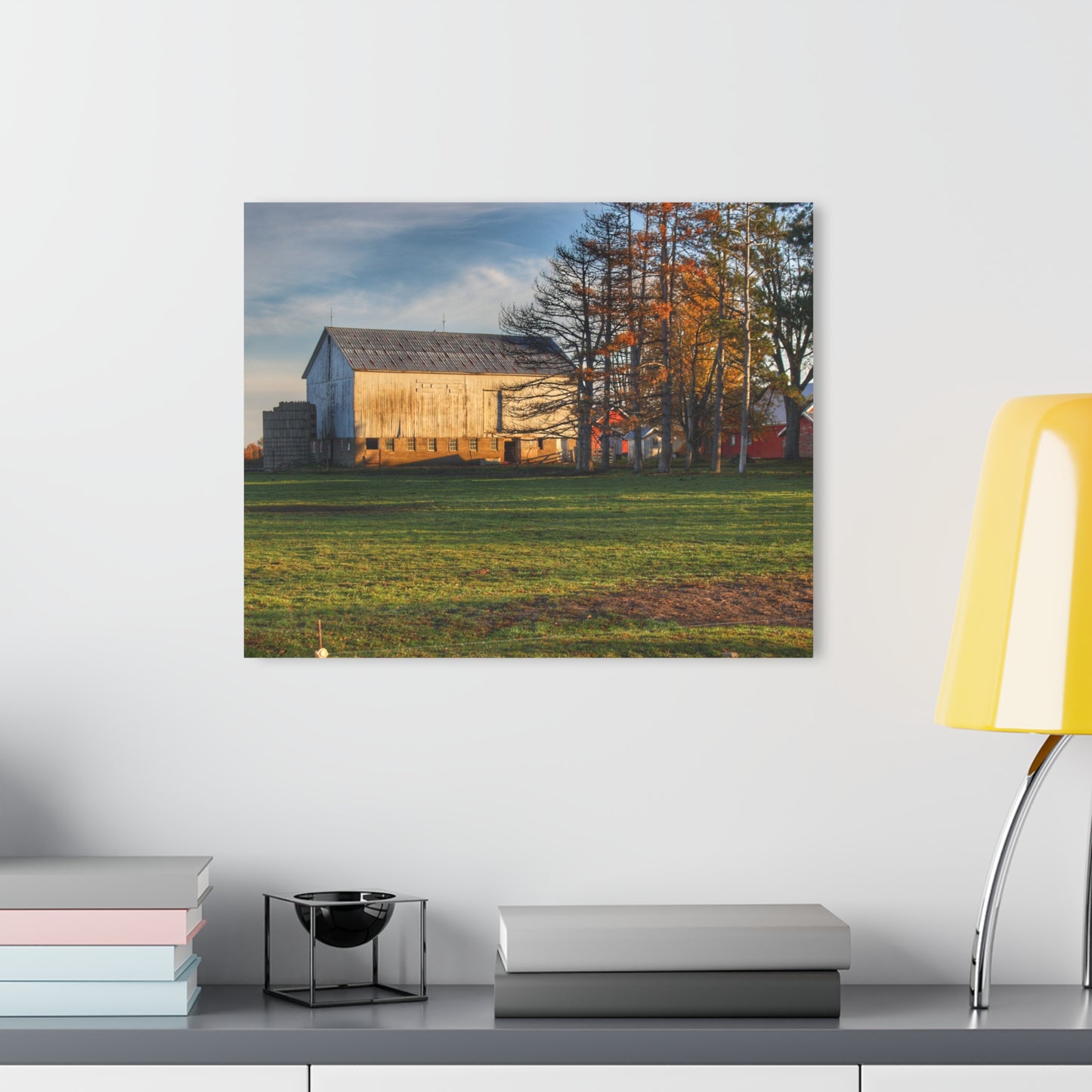 U R There Photography Peck Road White Rustic Farmhouse Acrylic Wall Print