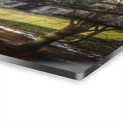 U R There Photography Newark Road Hidden Fieldstone Grey Rustic Farmhouse Acrylic Wall Print