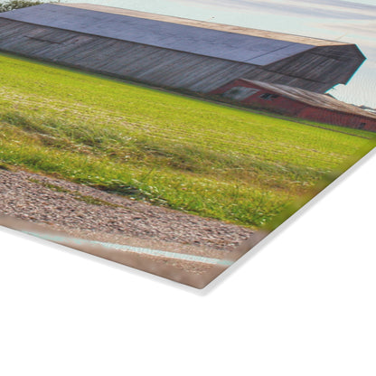 U R There Photography North Gera Road Red Rustic Farmhouse Tempered-Glass Cutting Board