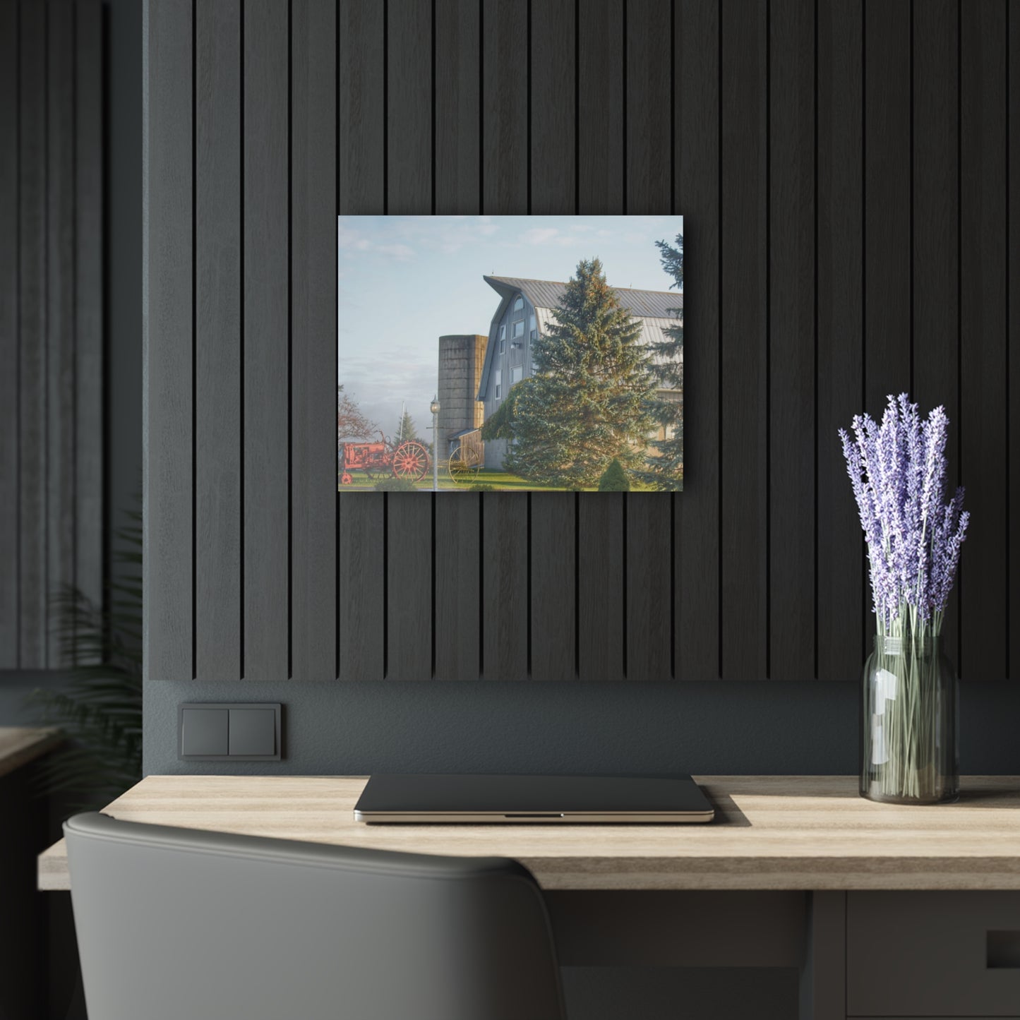 U R There Photography Peppermill Grey Rustic Farmhouse Acrylic Wall Print