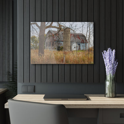 U R There Photography Hill Road Roadside Grey II Rustic Farmhouse Acrylic Wall Print