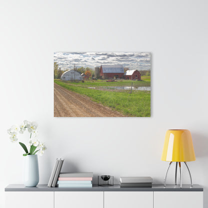 U R There Photography McDowell Road Reds II Rustic Farmhouse Acrylic Wall Print