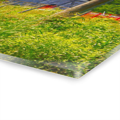 U R There Photography Greenwood Road Whitewash Grey Rustic Farmhouse Acrylic Wall Print