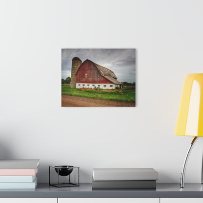 U R There Photography Washburn Road Red Rustic Farmhouse Acrylic Wall Print