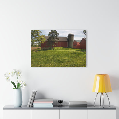 U R There Photography Maple Leaf Road Red Rustic Farmhouse Acrylic Wall Print