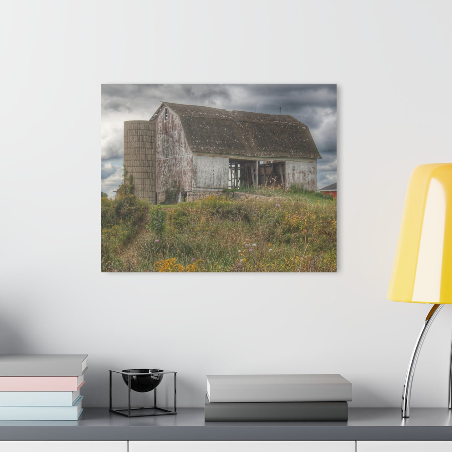 Barn Boutique Modern Farmhouse Acrylic Wall Print| Castle Road White