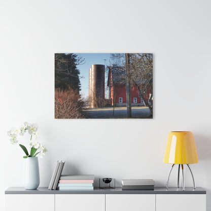 U R There Photography Newark Hidden Red Rustic Farmhouse Acrylic Wall Print