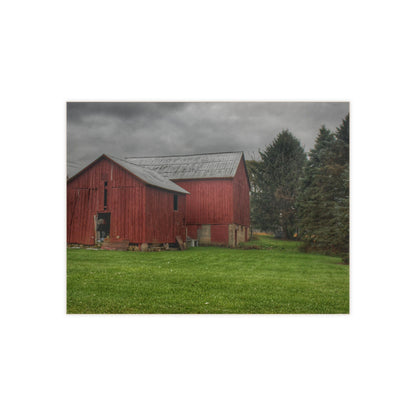 U R There Photography Bowers Road Red II Rustic Farmhouse Decorative Ceramic Tile
