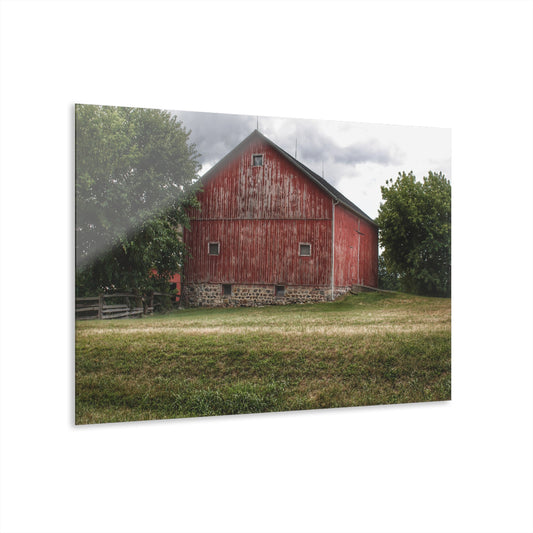 U R There Photography Five Lakes Red II Rustic Farmhouse Acrylic Wall Print