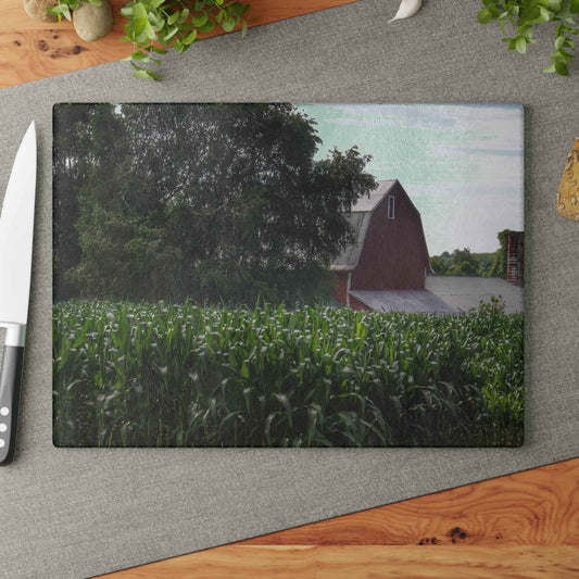 Rustic Farmhouse Cutting Board Featuring Piersonville Road Red
