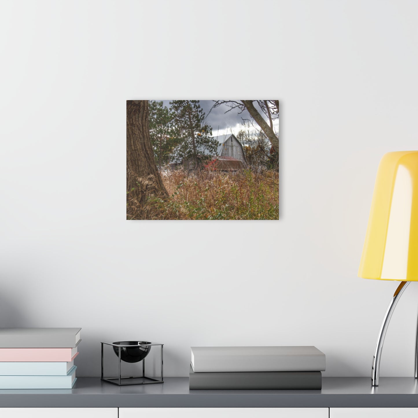 U R There Photography Booth Road Hidden Greys Rustic Farmhouse Acrylic Wall Print