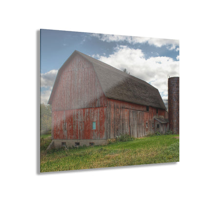 U R There Photography Baldwin Road Red Rustic Farmhouse Acrylic Wall Print