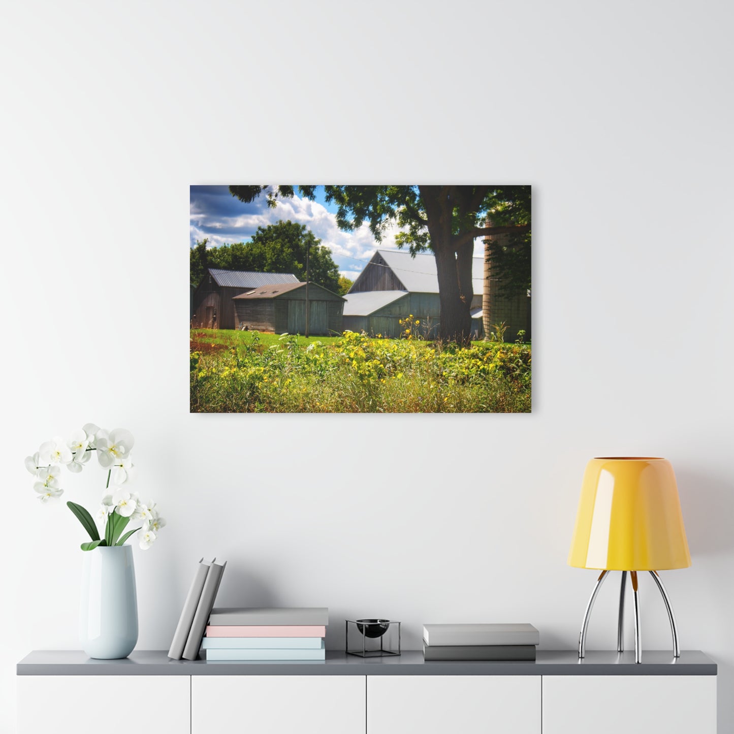 U R There Photography Hough Road Greys Rustic Farmhouse Acrylic Wall Print