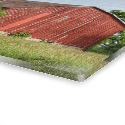 U R There Photography Armstrong Road Red I Rustic Farmhouse Acrylic Wall Print