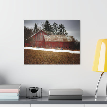 U R There Photography Blacks Corners Road Red Rustic Farmhouse Acrylic Wall Print