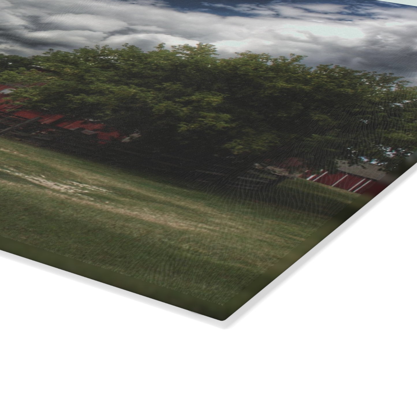 U R There Photography Five Lakes Farm I Rustic Farmhouse Tempered-Glass Cutting Board